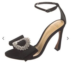 Alexandre Birman Black Heeled bow Sandals